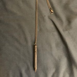 Pewter Pencil Necklace